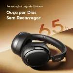 Headphone Oraimo Bluetooth Over-Ear com Cancelamento de Ruído – Preto
