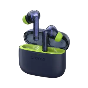 Fones de Ouvido True Wireless Bluetooth com Estojo de Carregamento (Azul e Verde)