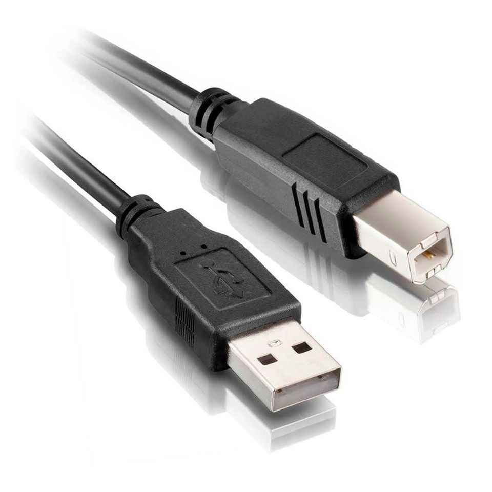 CABO DE IMPRESSORA USB-A 1.8 METROS (M) PARA USB-B (M) PRATA MANHATTAN