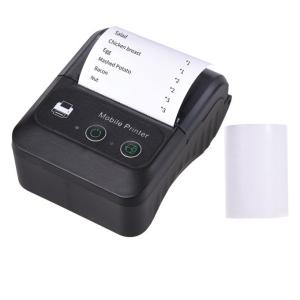 Mini DC5V 2A Azul Bluetooth Impressora Térmica de Recibos USB Bill Invoice Impressora Sem Tinta